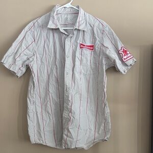 Budweiser Casual Shirt with Red Accents